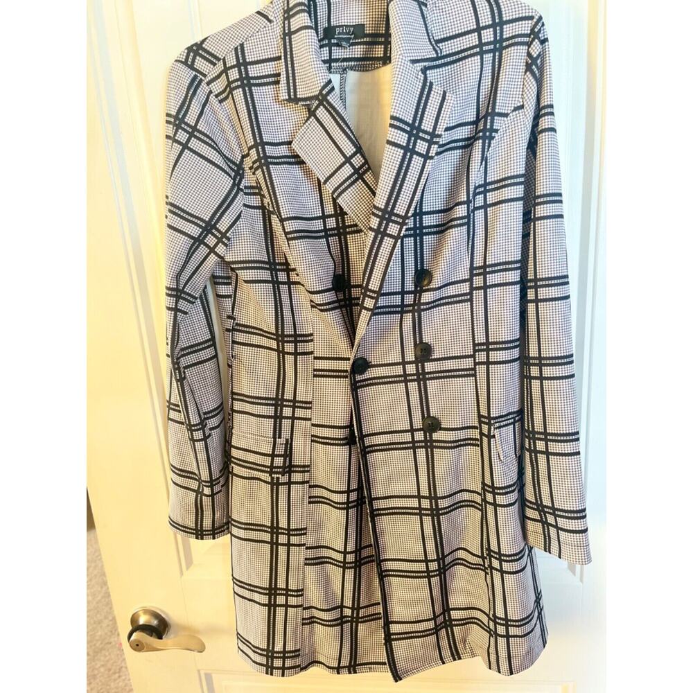 Plaid Pennylane Dress/Jacket Retro Long Dark Academia Boss Business Career